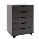 Supfirm The filing cabinet has five drawers, a small rolling filing cabinet, a printer rack, an office locker, and an office pulley movable filing cabinet  dark  Gray