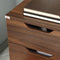 Supfirm 3 Drawer Office Storage Cabinet, Under Desk Cabinet with Wheels, Brown Wood Grain