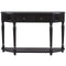 Supfirm TREXM Retro Circular Curved Design Console Table with Open Style Shelf Solid Wooden Frame and Legs Two Top Drawers (Espresso, OLD SKU: WF298768AAB)