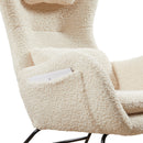 Supfirm Rocking Chair Nursery, Modern Rocking Chair with High Backrest