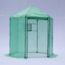 Supfirm Walk-in Greenhouse Hexagonal Upgrade Reinforced Frame Heavy Duty Plastic Greenhouse Reinforced Thickened Waterproof Insulation(6.9*7.5 ft)