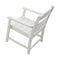 Supfirm Patio Dining Chair with Armset Set of 2, Pure White with Imitation Wood Grain Wexture,HIPS Material