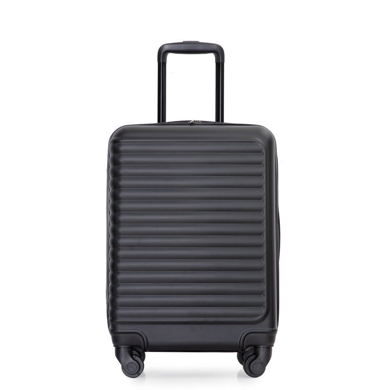 Supfirm 20" Carry on Luggage Lightweight Suitcase, Spinner Wheels, Black