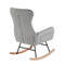 Supfirm Grey velvet rocking chair