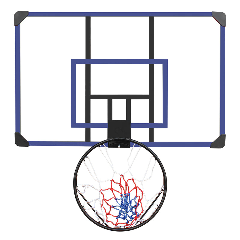 Supfirm Wall-mounted basketball hoop, 45 x 29 inches shatterproof back, folding hoop, durable hoop and all-weather mesh for indoor and outdoor use