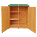 Supfirm XWT011 WOODENSHED Natural for backyard garden big Tool storage Flat roof tool room 63.58"X 24.6"X 53.15"