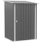 Supfirm 3.3' x 3.4' Outdoor Storage Shed, Galvanized Metal Utility Garden Tool House, 2 Vents and Lockable Door for Backyard, Bike, Patio, Garage, Lawn, Gray