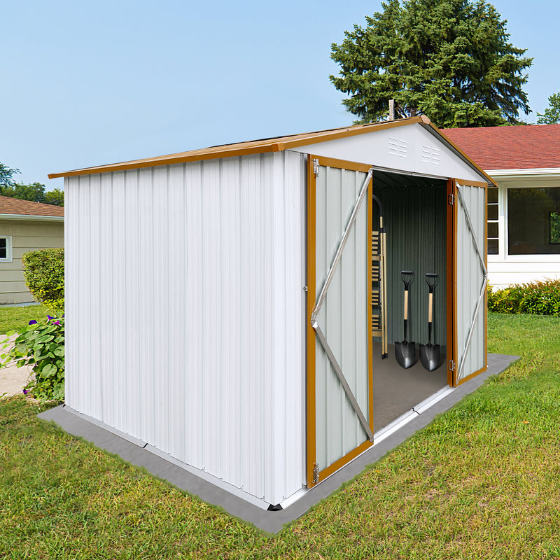 Supfirm Metal garden sheds 6ftx8ft outdoor storage sheds