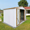 Supfirm Metal garden sheds 6ftx8ft outdoor storage sheds White+Yellow