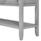 Supfirm TREXM Cambridge Series  Ample Storage Vintage Console Table with Four Small Drawers and Bottom Shelf for Living Rooms, Entrances and Kitchens (Antique Gray, OLD SKU: WF190263AAE)