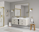 60*23*21in Wall Hung Doulble Sink Bath Vanity Cabinet Only in Bathroom Vanities without Tops - Supfirm