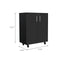 Supfirm Southrock Rectangle Storage Cabinet Base Black Wengue