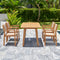 Supfirm Mauricio 5-Piece Acacia Wood Dining Set with Stacking Chair