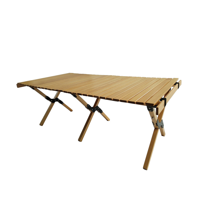 Supfirm Multi-Function Wooden Foldable Portable Patio Dining Table, NaturalIndoor and outdoor universal ,Natural