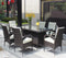 Supfirm Patio 7-Piece Rectangular Dining Set with 6 Dining Chairs (Brown &Beige Cushion )