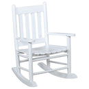 Supfirm White Slat Back Youth Rocking Chair