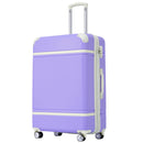 Supfirm 24 IN Luggage 1 Piece with TSA lock , Expandable Lightweight Suitcase Spinner Wheels, Vintage Luggage,Purple