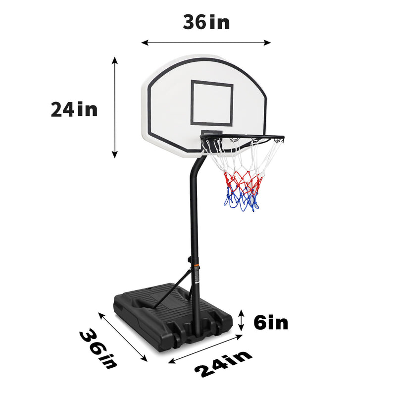 Supfirm Portable Poolside Basketball Hoop Swimming Pool 3.1ft to 4.7ft Height-Adjustable Basketball System Goal Stand for Kids