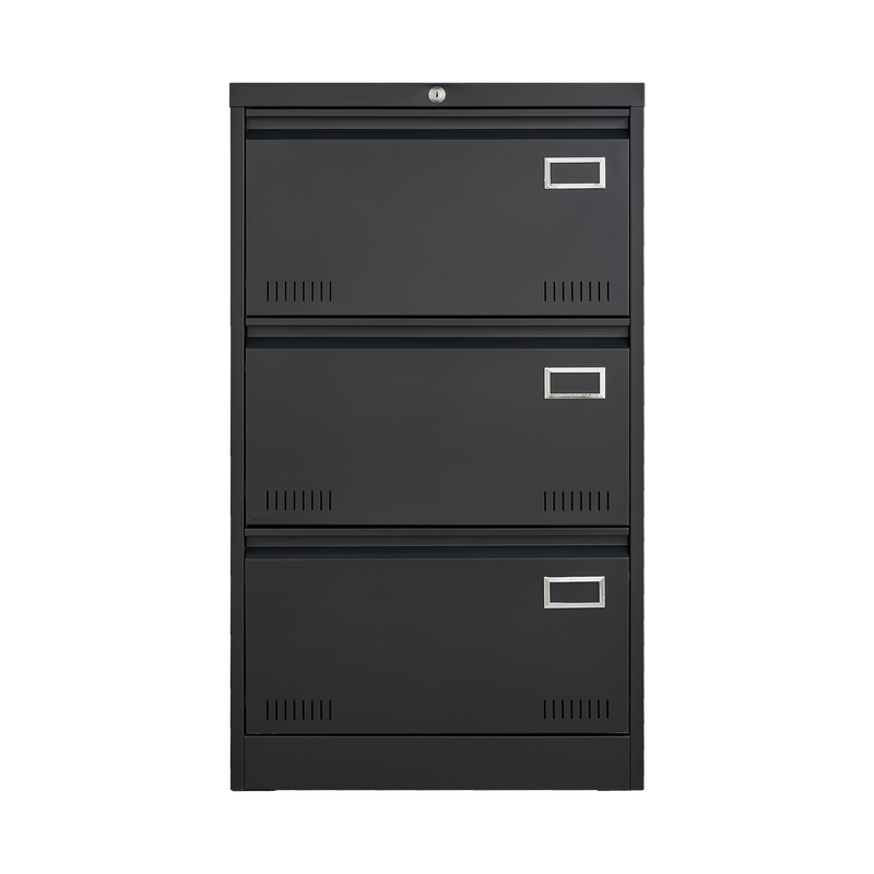 Supfirm Filing Cabinet Lateral File Cabinet 3 Drawer, Blcak Locking Metal File Cabinets Three Drawer, Office Filing Cabinet with Lock Drawers for Home Office/Legal/Letter/A4/F4