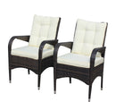 Supfirm 2-Piece Liberatore Dining Chairs with Cushions (Beige Cushion)