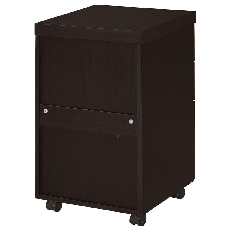 Supfirm Cappuccino 3-Drawer Mobile File Cabinet