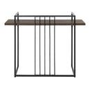 Supfirm 47.2" L Square Console Table - WALNUT & BLACK