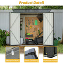 Supfirm 6 x 4 ft Outdoor Storage Shed, All Weather Tool Shed for Garden, Backyard, Lawn, Black