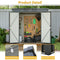 Supfirm 6 x 4 ft Outdoor Storage Shed, All Weather Tool Shed for Garden, Backyard, Lawn, Black