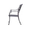 Supfirm Patio Outdoor Aluminum Dining Armchair With Cushion, Set of 2, Cast Silver