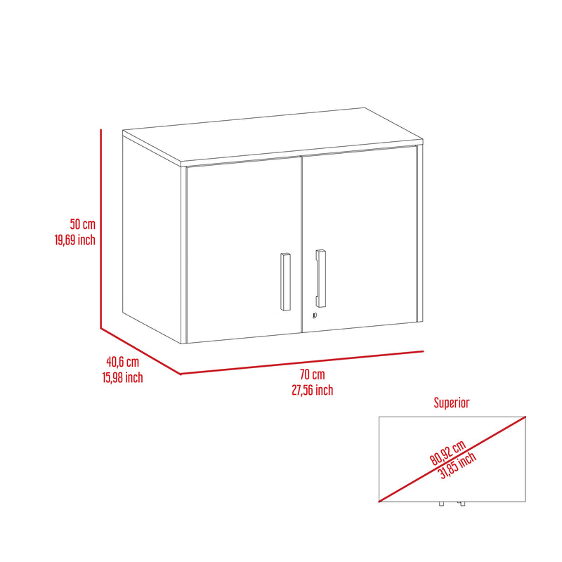 Supfirm Medford 2-Door Rectangle Wall Cabinet Black Wengue