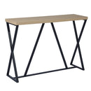 Supfirm 47.2'' Sofa Table; Wood Rectangle Console Table with Metal Frame - Oak & Black