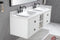 84*23*21in Wall Hung Doulble Sink Bath Vanity Cabinet Only in Bathroom Vanities without Tops - Supfirm