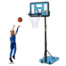 Supfirm Use for Outdoor Height Adjustable 4.8 to 7.7ft Basketball Hoop 44 Inch Backboard Portable Basketball Goal System with Stable Base and Wheels