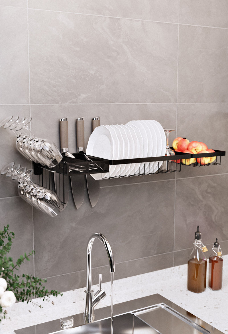 Shop GENERIC Stainless Steel Wall Mounted Dishes Bowls Plates Drying Rack