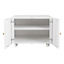 Supfirm Office furniture Copier Cabinet white 2 door steel copier stand mobile pedestal file Printer Stand