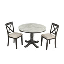 Orisfur. 5 Pieces Dining Table and Chairs Set for 4 Persons, Kitchen Room Solid Wood Table with 4 Chairs - Supfirm