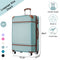 Supfirm 24 IN Luggage 1 Piece with TSA lock , Expandable Lightweight Suitcase Spinner Wheels, Vintage Luggage,Blue Green