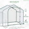 Supfirm 6' x 3' x 5' Portable Walk-in Greenhouse, PVC Cover, Steel Frame Garden Hot House, Zipper Door, Top Vent for Flowers, Vegetables, Saplings, Clear