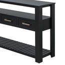 Supfirm U_STYLE 62.2'' Modern Console Table Sofa Table for Living Room with 4 Drawers and 2 Shelves