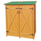 Supfirm XWT011 WOODENSHED Natural for backyard garden big Tool storage Flat roof tool room 63.58"X 24.6"X 53.15"