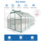 Supfirm 6x12 FT Polycarbonate Greenhouse Raised Base and Anchor Aluminum Heavy Duty Walk-in Greenhouses for Outdoor Backyard in All Season