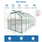 Supfirm 6x12 FT Polycarbonate Greenhouse Raised Base and Anchor Aluminum Heavy Duty Walk-in Greenhouses for Outdoor Backyard in All Season