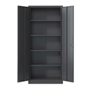 Supfirm 72"H Metal Garage Storage Cabinet, Black Tool Steel Locking Cabinet with Doors and 4 Shelves, Tall Cabinets for Garage Storage Systems Lockable File Cabinet for Home Office, Classroom/Pantry