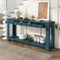 Supfirm TREXM Console Table/Sofa Table with Storage Drawers and Bottom Shelf for Entryway Hallway(Dark Blue)