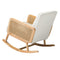 Supfirm Trachin Rocking Chair with Rattan Arms