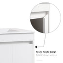 48" Bathroom Vanity with Sink,Bathroom Vanity Cabinet with Two Soft Close Cabinet Doors & soft-close Drawers,Bathroom Storage Cabinet with a Lower Open Shelf,with Metal Legs,White Ceramic Sink,White - Supfirm