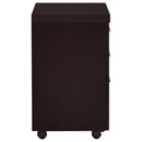 Supfirm Cappuccino 3-Drawer Mobile File Cabinet