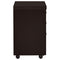 Supfirm Cappuccino 3-Drawer Mobile File Cabinet