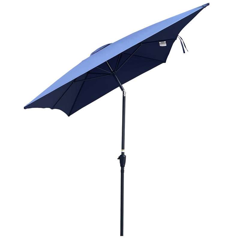 Supfirm 6 x 9ft  Patio Umbrella Outdoor  Waterproof Umbrella with Crank and Push Button Tilt without flap for Garden Backyard Pool  Swimming Pool Market