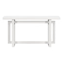 Supfirm U_STYLE Contemporary Console Table with  Industrial-inspired Concrete Wood Top, Extra Long Entryway Table for Entryway, Hallway, Living Room, Foyer, Corridor